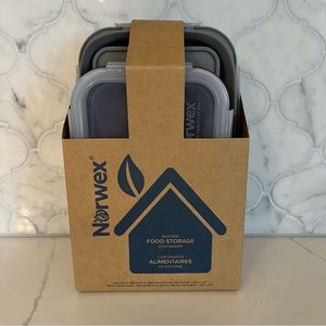 Norwex Silicone Food Storage Containers L/XL Set of 2 NIB